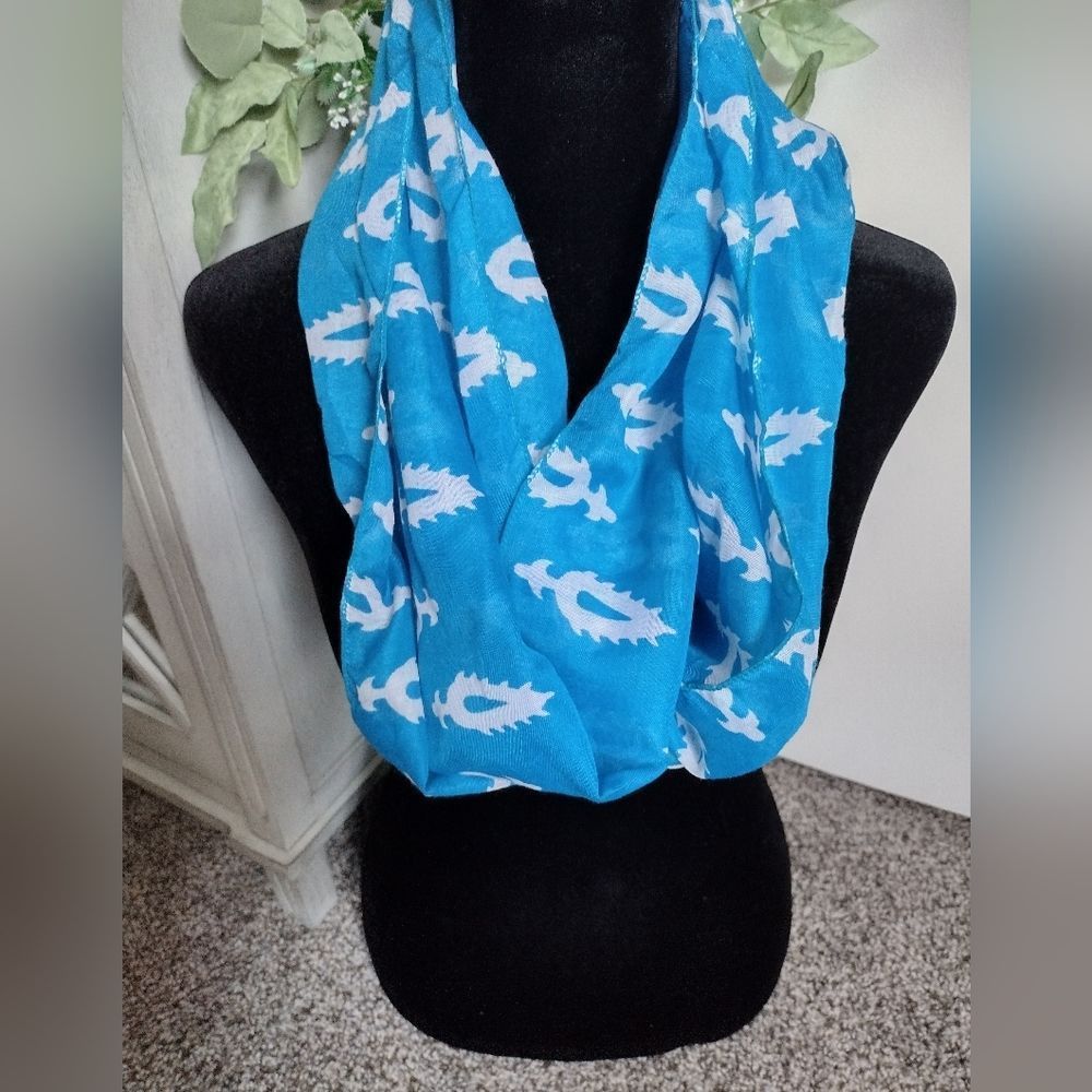 Blue and white Scarf